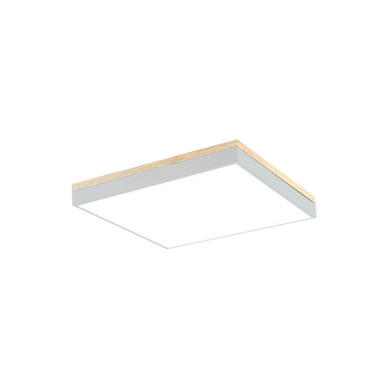 Acrylic LED Ceiling Light for Baby Room & Hallway - Macaron Loft Square Flush Lamp