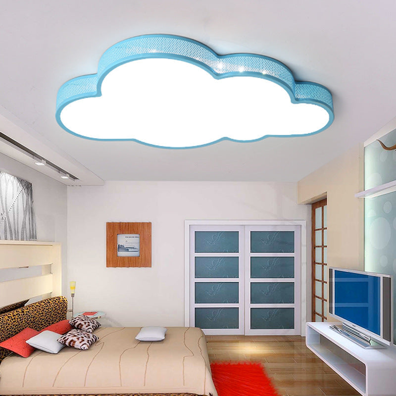 Macaron Perforated Cloud Ceiling Lamp – Metal and Acrylic Flush Mount for Hallway – LED Light