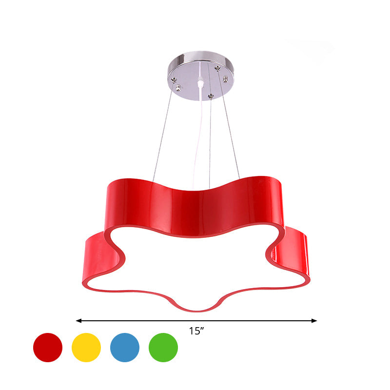 Lampe suspendue LED pour enfants avec finition colorée et abat-jour en acrylique étoile – Lampe suspendue pour centre de garde d'enfants, 11