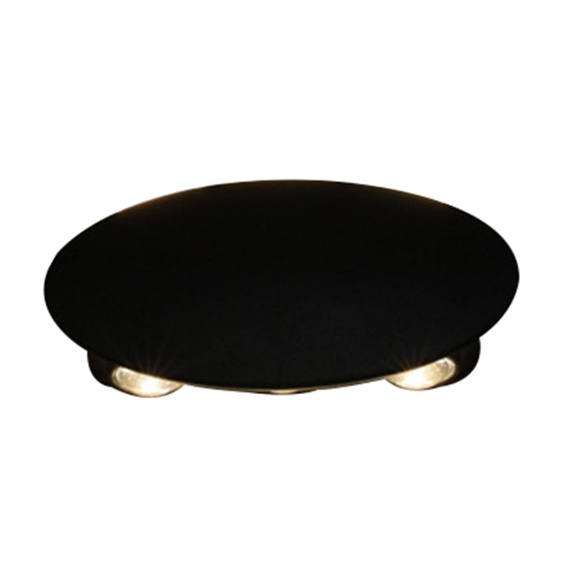 Nordic Metallic Mini Wandlamp - Ellips/Curve/Honingraat Design - 4/6-Lamp LED Wall Washer Sconce in Zwart voor Gangen
