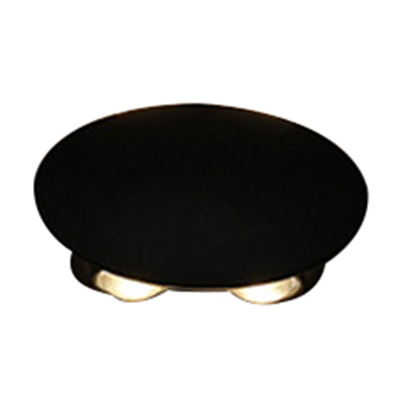 Nordic Metallic Mini Wandlamp - Ellips/Curve/Honingraat Design - 4/6-Lamp LED Wall Washer Sconce in Zwart voor Gangen