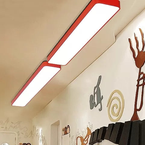 Candy Colored LED Ceiling Lamp for Baby and Kids' Bedroom - Acrylic Linear Mount