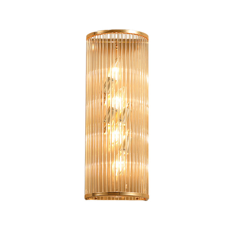Minimalistische cilinder wandmontage kristallen staaf schans - 4-lichts gangverlichting in goud