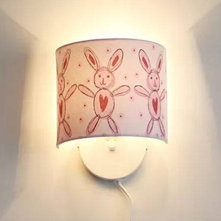 Applique murale en tissu pour enfants en forme de tambour : applique murale sous-teinte pour couloir d'escalier