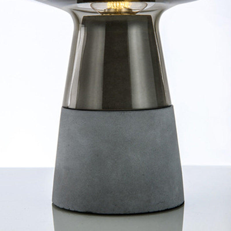 Modern Wineglass Bedside Table Lamp with Cement Base