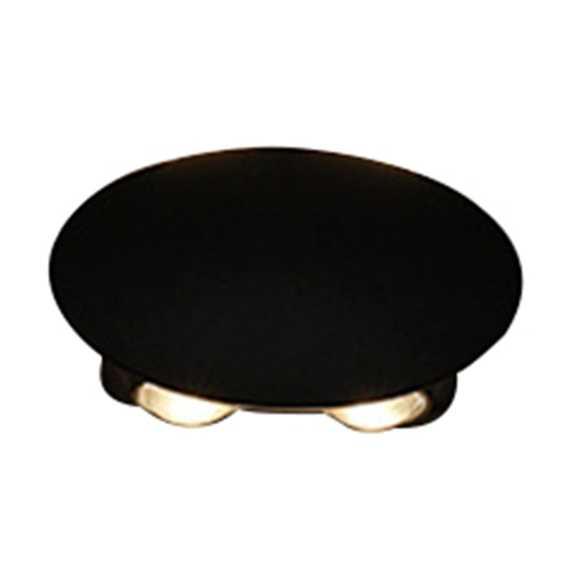 Nordic Metallic Mini Wandlamp - Ellips/Curve/Honingraat Design - 4/6-Lamp LED Wall Washer Sconce in Zwart voor Gangen