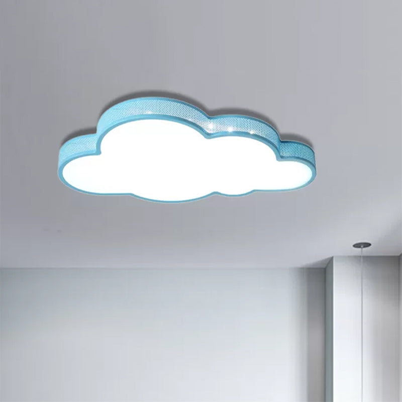 Macaron Perforated Cloud Ceiling Lamp – Metal and Acrylic Flush Mount for Hallway – LED Light